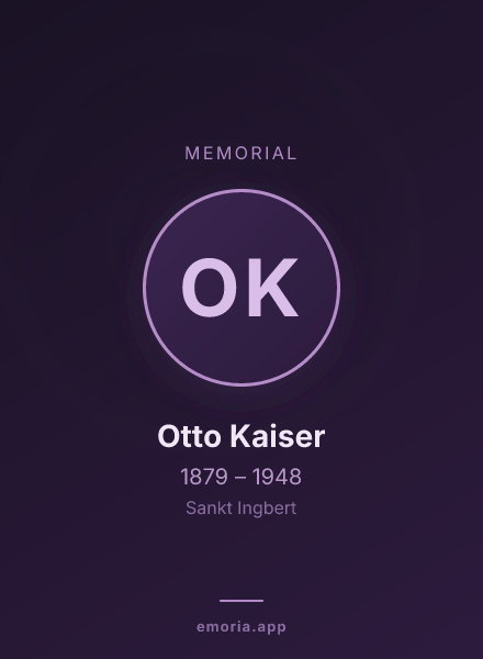 Memorial portrait of Otto Kaiser
