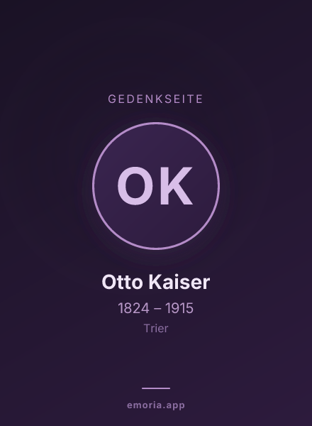 Gedenkportrait von Otto Kaiser