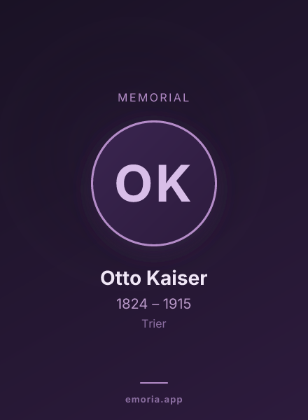 Memorial portrait of Otto Kaiser