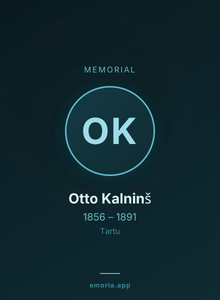 Memorial portrait of Otto Kalninš