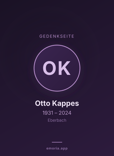 Gedenkportrait von Otto Kappes