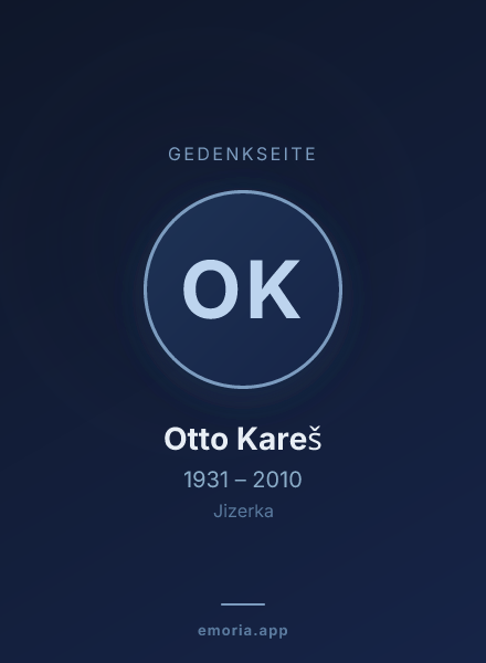 Gedenkportrait von Otto Kareš
