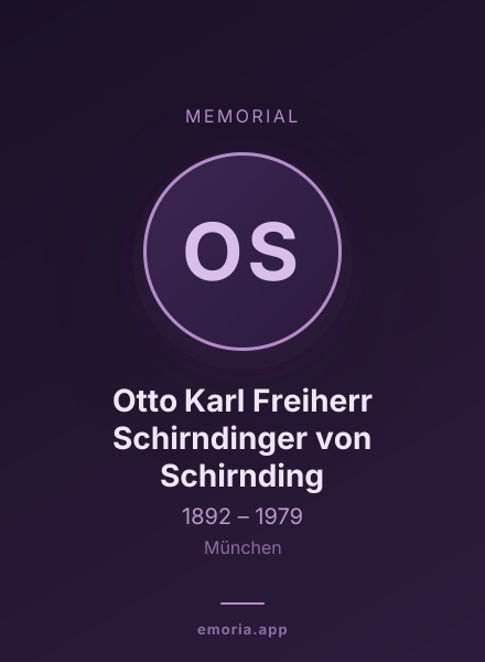 Memorial portrait of Otto Karl Freiherr Schirndinger von Schirnding