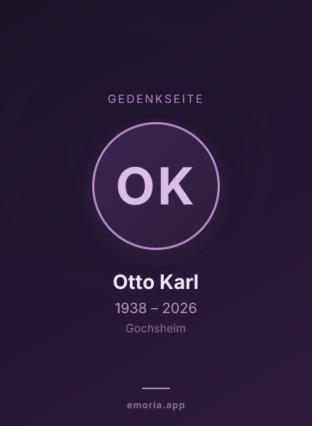 Gedenkportrait von Otto Karl