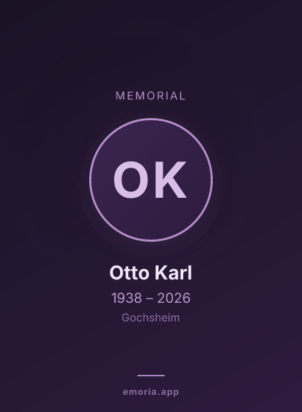 Memorial portrait of Otto Karl