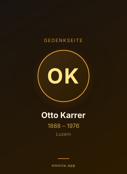 Gedenkportrait von Otto Karrer