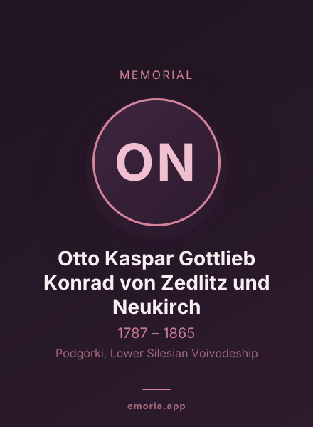 Memorial portrait of Otto Kaspar Gottlieb Konrad von Zedlitz und Neukirch