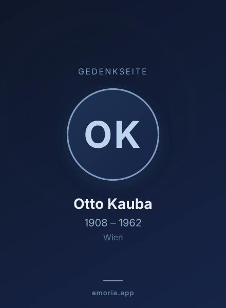 Gedenkportrait von Otto Kauba