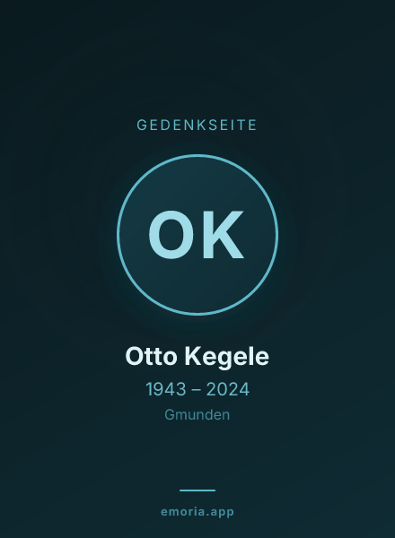 Gedenkportrait von Otto Kegele