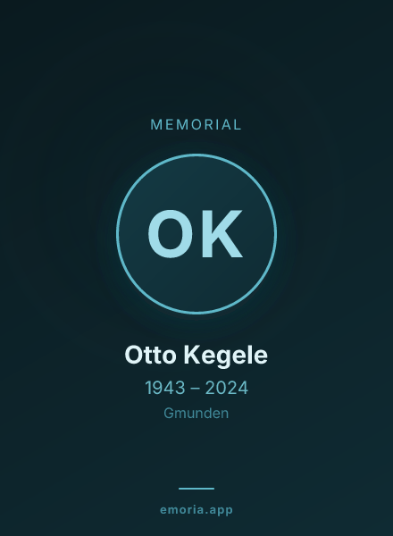 Memorial portrait of Otto Kegele