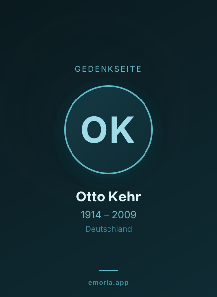 Gedenkportrait von Otto Kehr