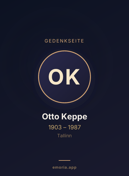 Gedenkportrait von Otto Keppe