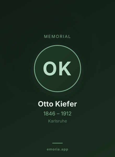 Memorial portrait of Otto Kiefer