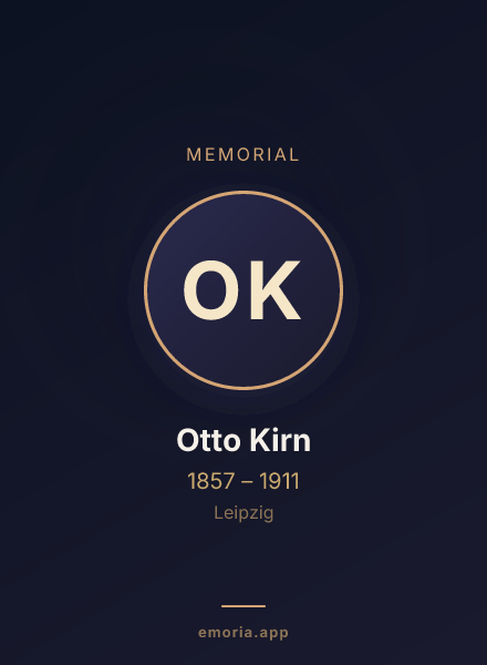Memorial portrait of Otto Kirn