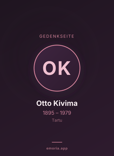 Gedenkportrait von Otto Kivima