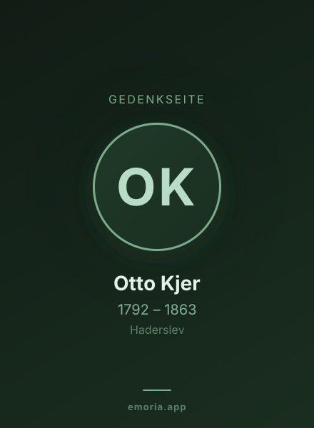 Gedenkportrait von Otto Kjer