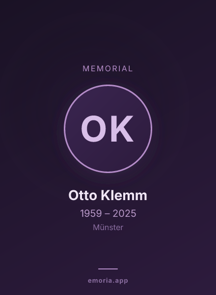 Memorial portrait of Otto Klemm