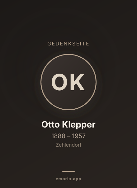 Gedenkportrait von Otto Klepper
