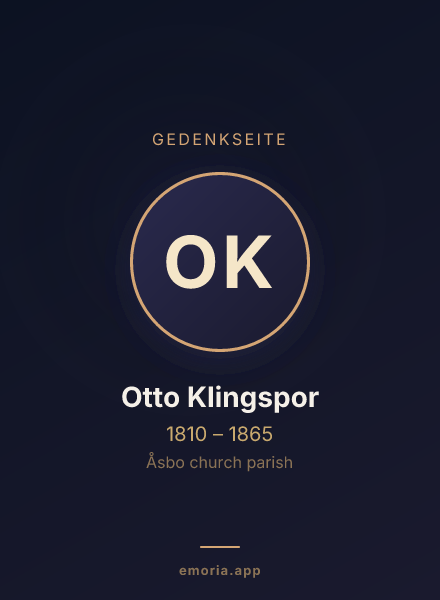 Gedenkportrait von Otto Klingspor