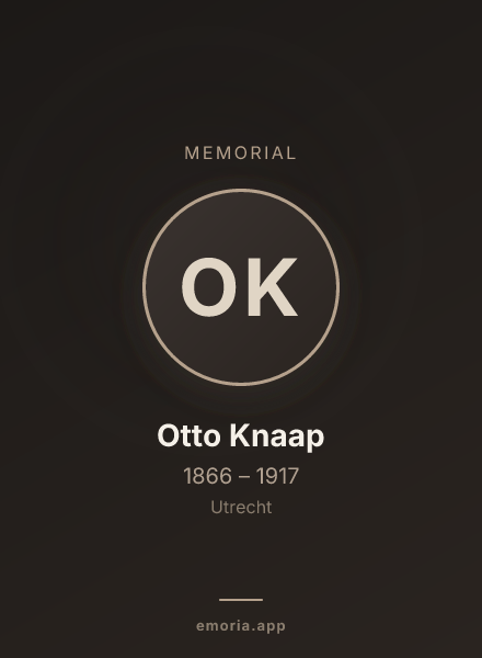 Memorial portrait of Otto Knaap