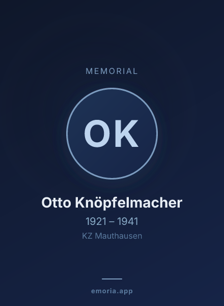 Memorial portrait of Otto Knöpfelmacher