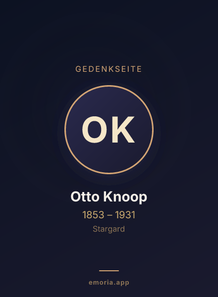 Gedenkportrait von Otto Knoop