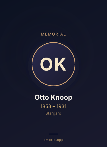 Memorial portrait of Otto Knoop