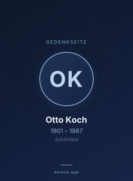 Gedenkportrait von Otto Koch