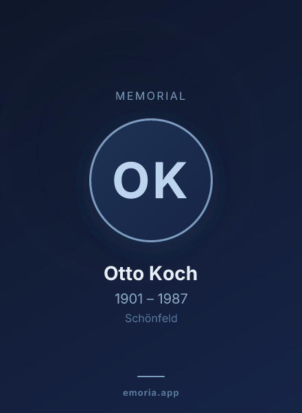 Memorial portrait of Otto Koch