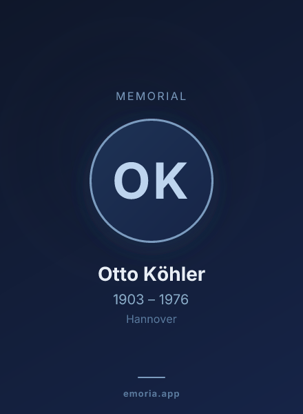Memorial portrait of Otto Köhler