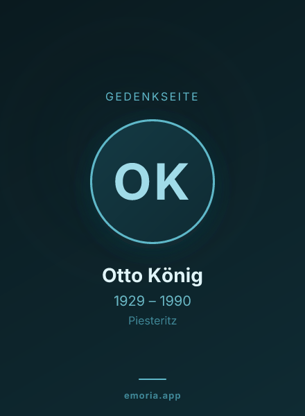 Gedenkportrait von Otto König