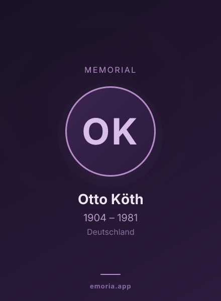 Memorial portrait of Otto Köth