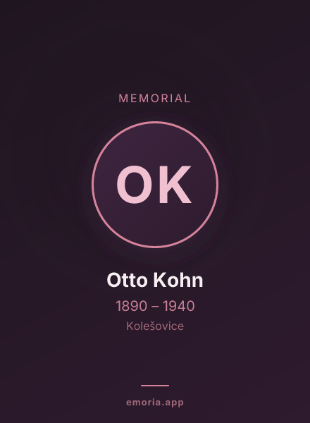 Memorial portrait of Otto Kohn