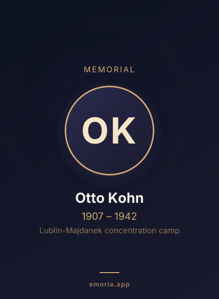 Memorial portrait of Otto Kohn