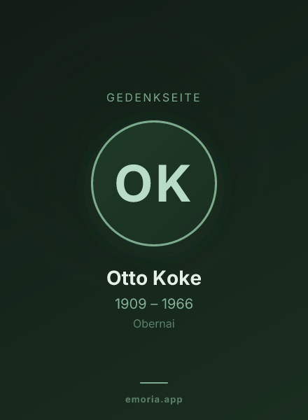 Gedenkportrait von Otto Koke