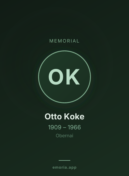 Memorial portrait of Otto Koke