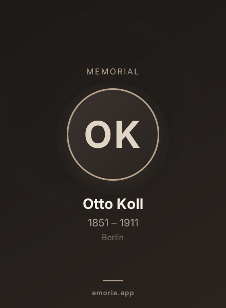 Memorial portrait of Otto Koll