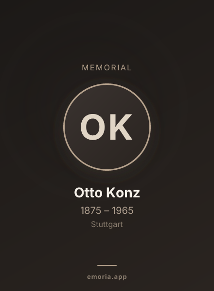 Memorial portrait of Otto Konz