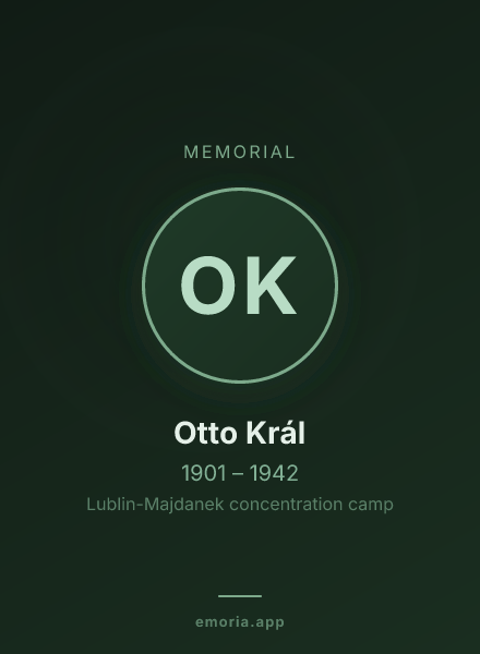 Memorial portrait of Otto Král