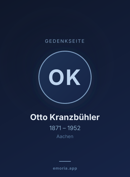 Gedenkportrait von Otto Kranzbühler