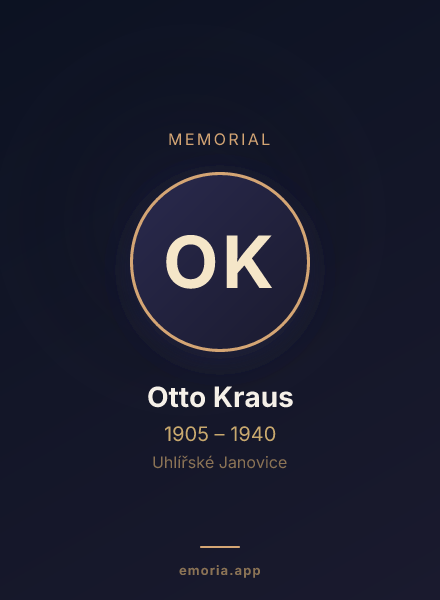 Memorial portrait of Otto Kraus
