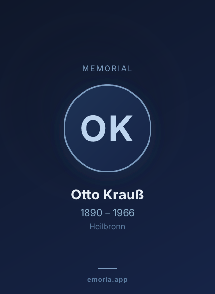 Memorial portrait of Otto Krauß