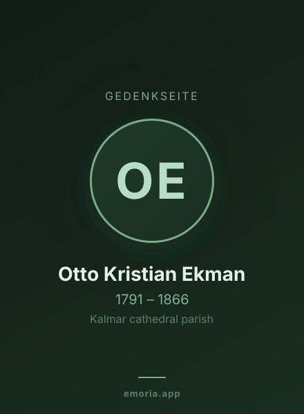Gedenkportrait von Otto Kristian Ekman