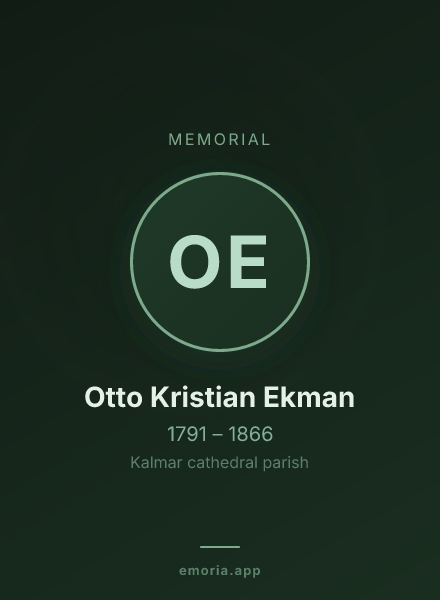 Memorial portrait of Otto Kristian Ekman