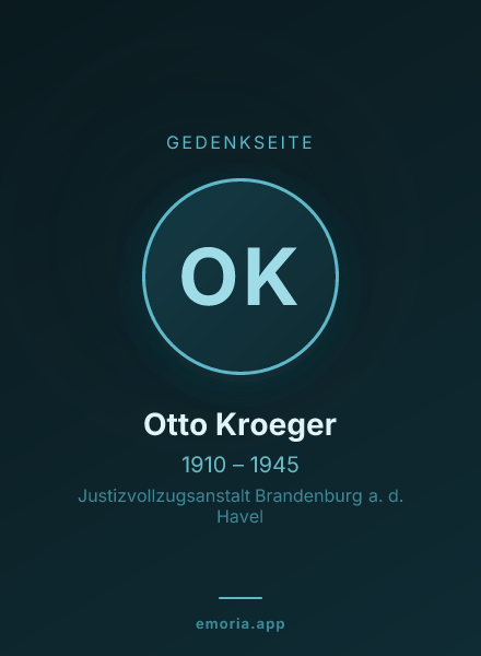 Gedenkportrait von Otto Kroeger