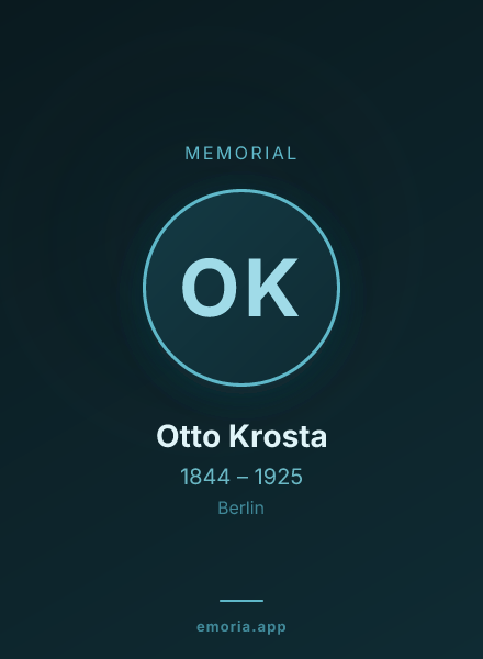 Memorial portrait of Otto Krosta