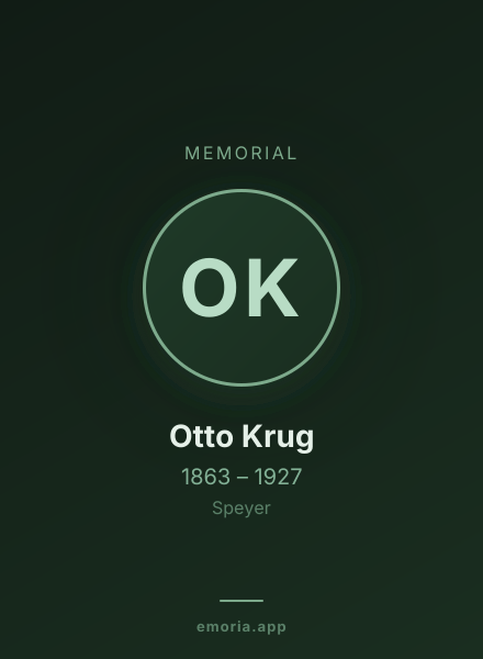 Memorial portrait of Otto Krug