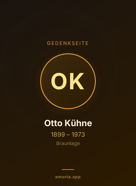 Gedenkportrait von Otto Kühne