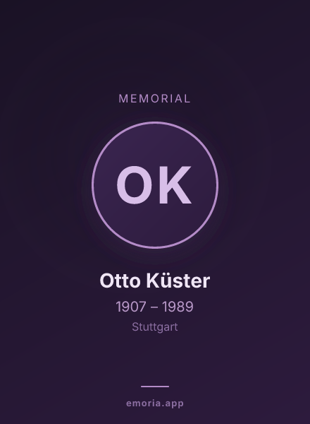 Memorial portrait of Otto Küster