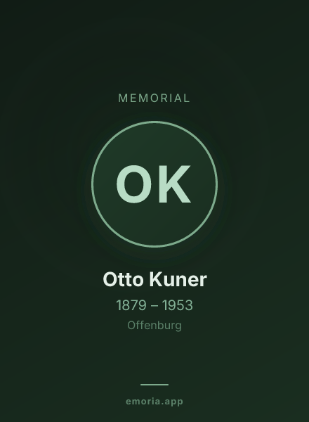 Memorial portrait of Otto Kuner